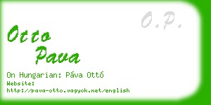 otto pava business card